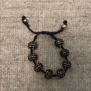 Black and Gold Beaded Bracelet